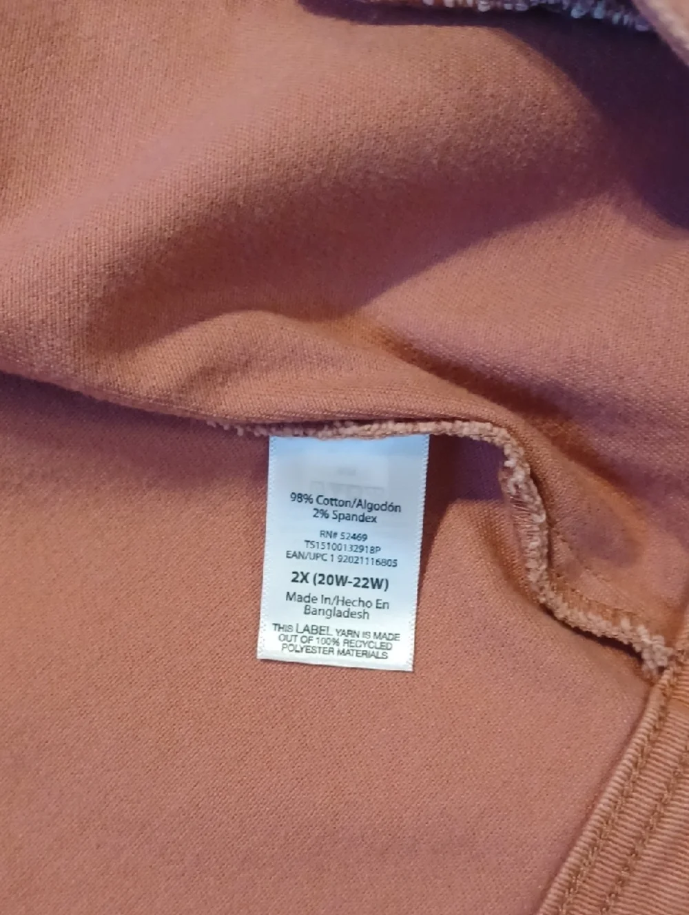 Terra & Sky Dusty Rose Button-Front Jean Jacket Size 2xlarge